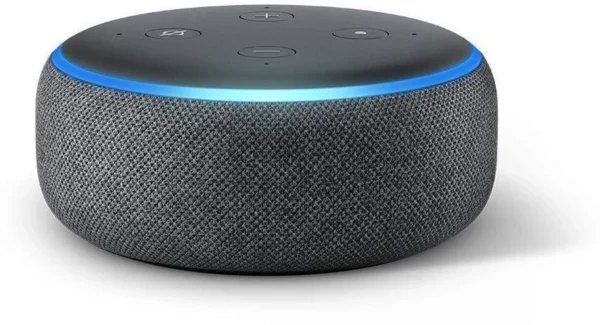 Echo Dot 3rd Gen black smart speaker front view