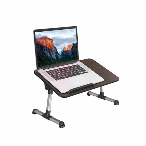 Portronics My Buddy adjustable laptop table brown