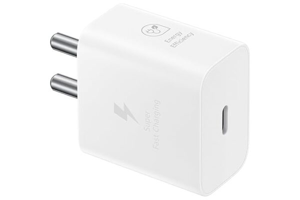 Samsung 25W Original Type-C Wall Adapter White - Front View