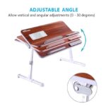 Brown portable laptop cooling table