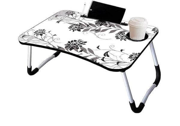 Mashur Fab multi-purpose laptop table black flower