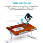 Adjustable laptop cooling table with cooling fan