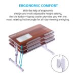 Ergonomic laptop cooling desk