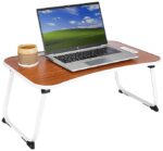 portable laptop bed table with cup holder