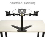 free standing dual monitor mount steel